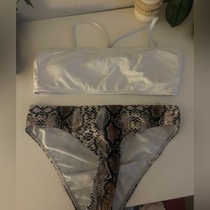 snake print bikini